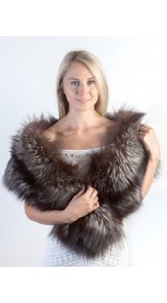 Silver fox fur stole